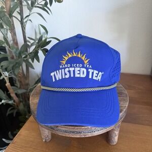 Twisted Tea Blue Rope Hat Perforated Performance Mesh Snapback‎ Keep It Twisted